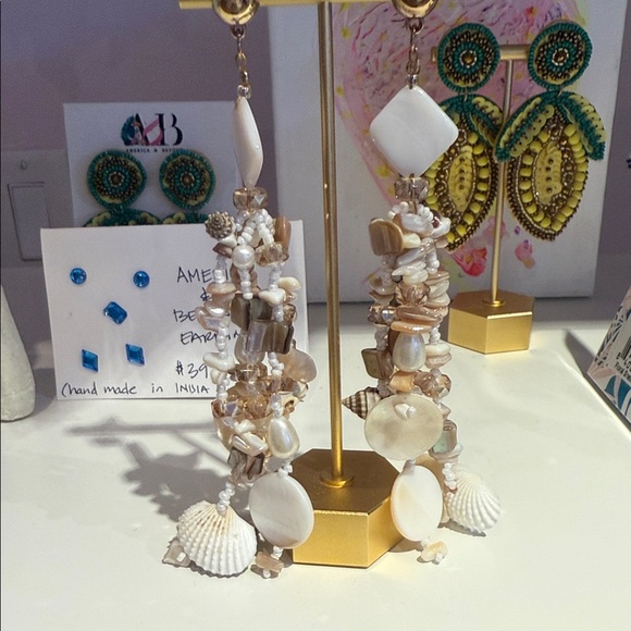 America & Beyond Beach Vide Shell Earring Chic Shell Dangle Earrings - Picture 5 of 8